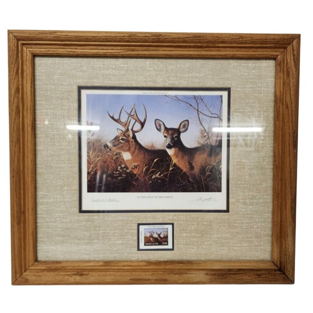 1994 "At The Edge Of The Forest" Print Art Signed Leo Stans